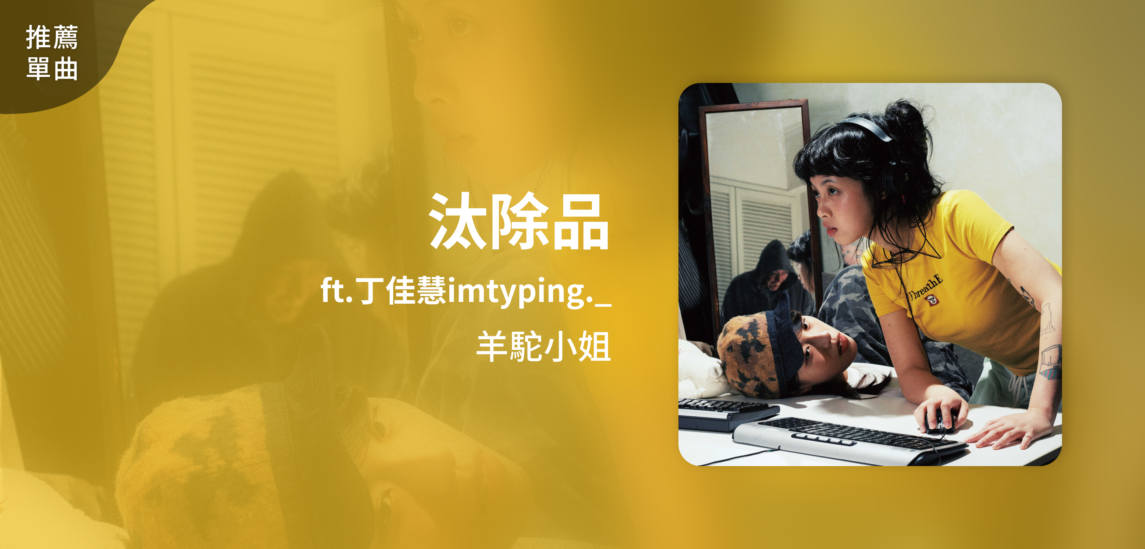 推薦單曲＿羊駝小姐＿汰除品 ft.丁佳慧imtyping._