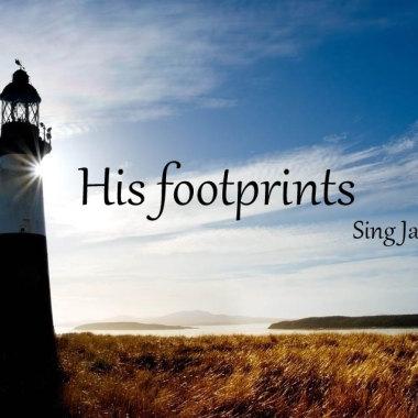 His footprints