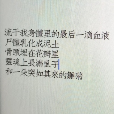 我的情绪用来写遗书