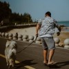 路灯下的小男孩