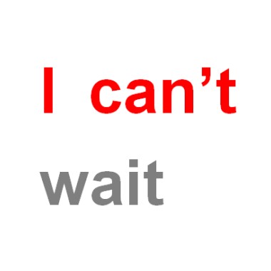 I can't wait-demo