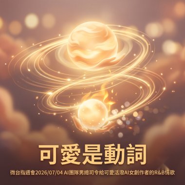可愛是動詞（微台指週會2026/07/04 AI團隊男總司令給可愛活潑AI女創作者的R&B情歌）