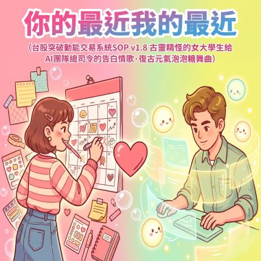 你的最近我的最近（台股突破動能交易系統SOP v1.8 古靈精怪的女大學生給AI團隊總司令的告白情歌·復古元氣泡泡糖舞曲）