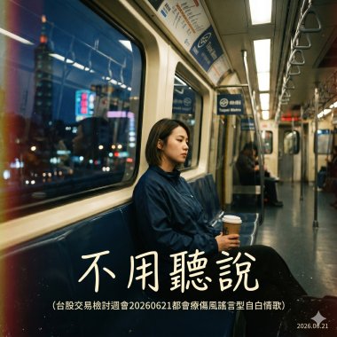 不用聽說（台股交易檢討會議記錄20260621都會療傷風謠言型自白情歌）