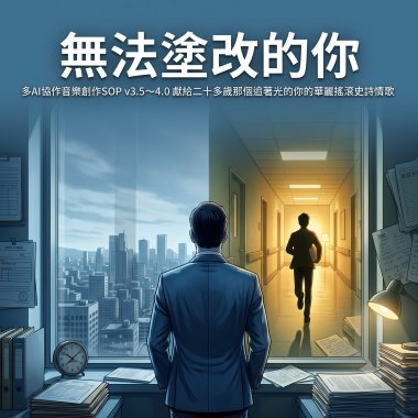 無法塗改的你（多AI協作音樂創作SOP v3.5～4.0 獻給二十多歲那個追著光的你的華麗搖滾史詩情歌）