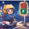 秒數歸零綠燈亮