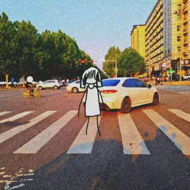 16岁的暑假和黄昏下的红绿灯