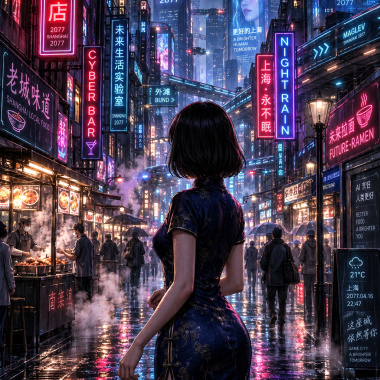 墨色霓虹