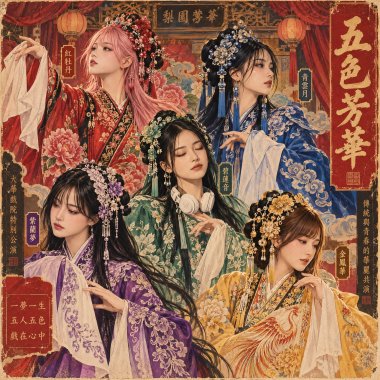 五色花影