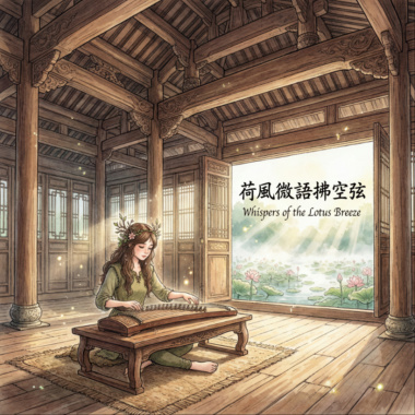 《荷風微語拂空弦》（Whispers of the Lotus Breeze）
