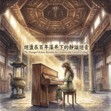 《迴盪在百年藻井下的靜謐迴音》（The Tranquil Echoes Beneath the Century-Old Caisson Ceiling）