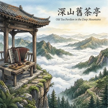 《深山舊茶亭》（Old Tea Pavilion in the Deep Mountains）