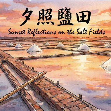 《夕照鹽田》（Sunset Reflections on the Salt Fields）