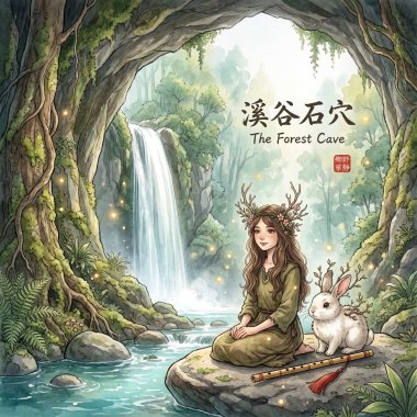 《溪谷石穴》（The Forest Cave）