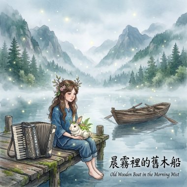 《晨霧裡的舊木船》（Old Wooden Boat in the Morning Mist）