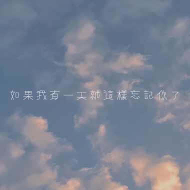 如果我有一天就這樣忘記你了