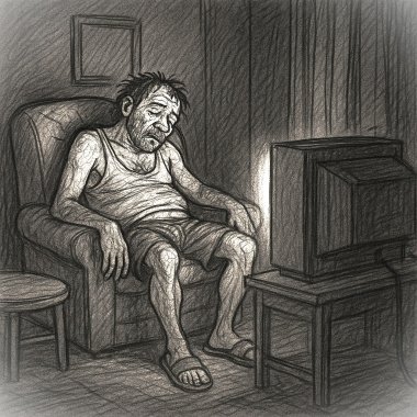 噓!老張睡著了