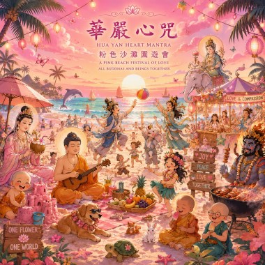 華嚴心咒 粉色沙灘園遊會