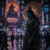 穿過未來人流的金色法輪