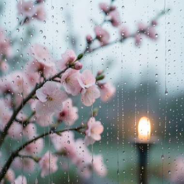 雨落花眠 ｜ 細雨敲心 一聲一點 落花知我 依舊想念