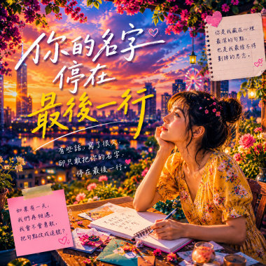 你的名字停在最後一行