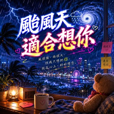 颱風天適合想你  |  風吹亂世界　吹不散回憶  |