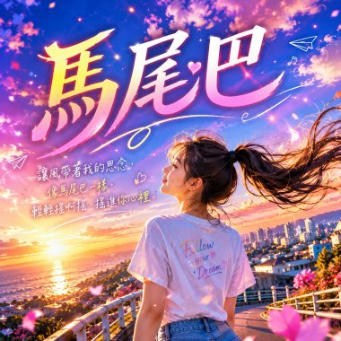 馬尾巴   |   飄啊飄　在風中央  |   飄啊飄　在夕陽旁  |