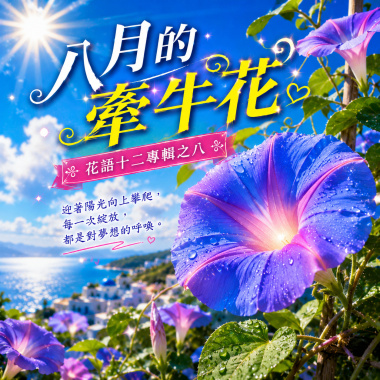 八月的牽牛花   |   醒在天光的髮梢 午後眠去 留一抹淺藍啊  |