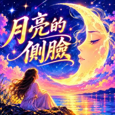 月亮的側臉 | 一半明亮　一半擱淺