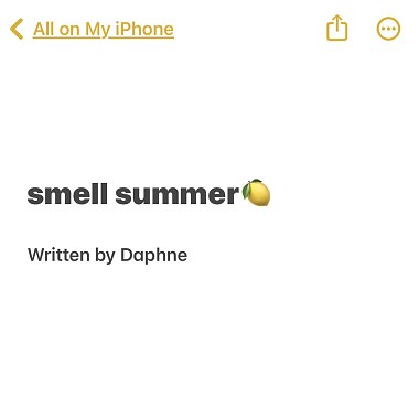 Smell summer (demo)