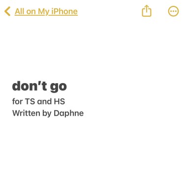 don’t go