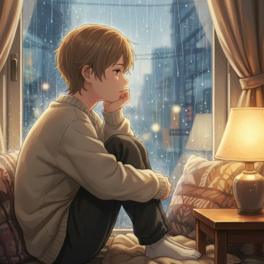 我，聽著下雨的聲音