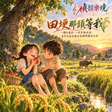 🎶【田埂那頭等我】-一顆紅番茄、一枚草編戒指，童年的娃娃親在稻穗彎腰時兌現