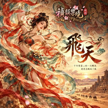 🎶【飛天】-千年壁畫上的一次轉身，把思念跳成了風