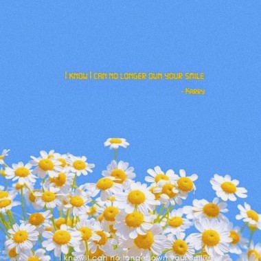 I know I can no longer own your smile