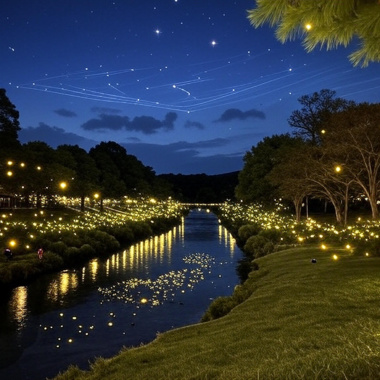 夏夜鴨川散步-螢火蟲與晚風包圍的溫柔鋼琴曲-環境音