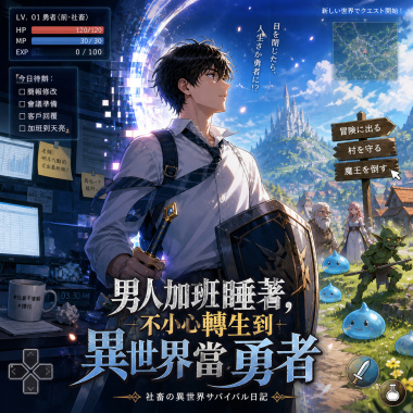 《男人加班睡著，不小心轉生到異世界當勇者!》
