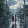 微雨的午後街道