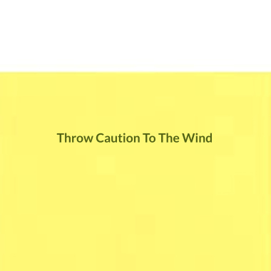 Throw Caution To The Wind 管它三七二十ㄧ (Break Da Beat)